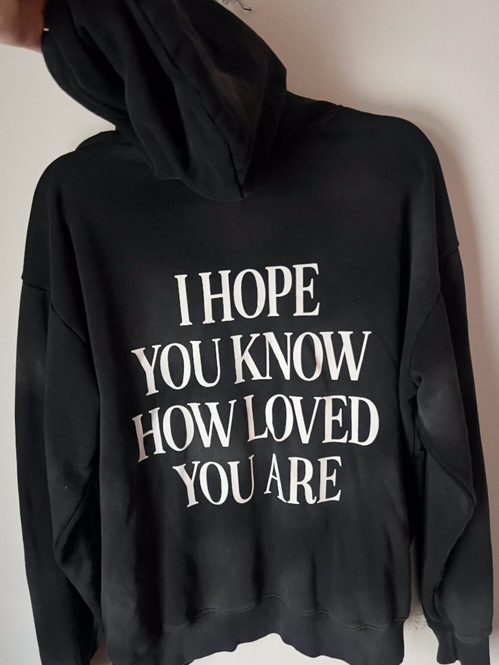 Elevated Faith Black Graphic Hoodie “I Hope You Know” S | cozy streetwear